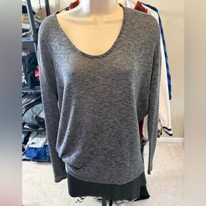 Gray V-Neck Sweater